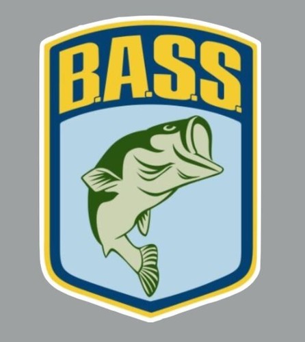 Bass fishing shield die cut - bass,