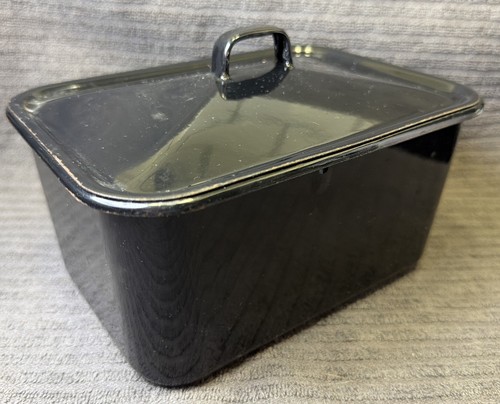 Vintage mcm black - vintage, enamelware
