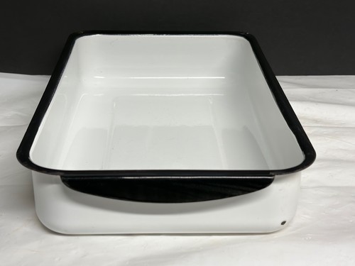 Vtg white enamel coated - vtg,